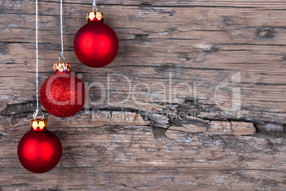 Christmas Balls on Wood