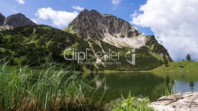 Wolken am Geisalpsee im Zeitraffer