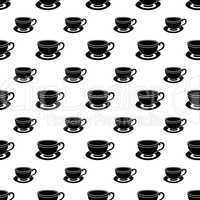 Seamless pattern of black cup