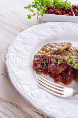 Liver with Cranberries