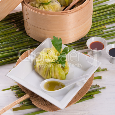 cabbage with rice bags