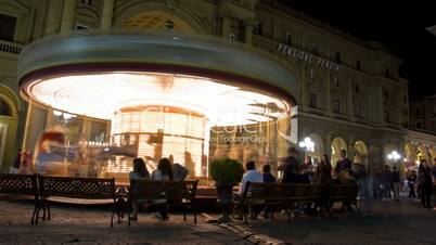 Carousel, Piazza Della Republica. Time Lapse on June 1, 2014 in Florence(Firenze), Italia.