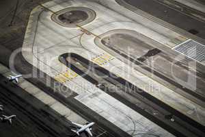 Flughafen und Startbahn von oben, Las Vegas, USA