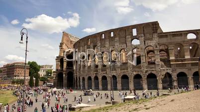 ROME, ITALY MAY 29, 2014: The Colosseum Time Lapse.