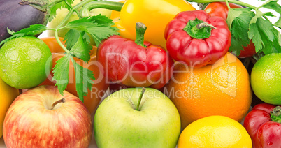 background of fruits and vegetables