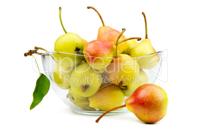 Ripe pears on a plate