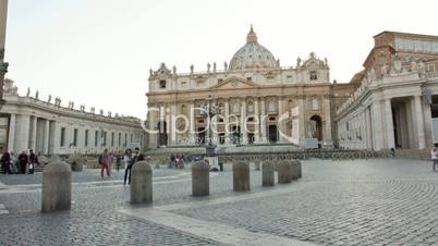 ROME, ITALY MAY 29, 2014: Timelapse of St. Peter's Square at the Vatican.