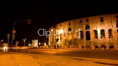 The Colosseum Time Lapse in Night.