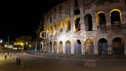 The Colosseum Time Lapse in Night.
