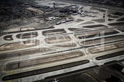 Flughafen und Startbahn von oben, Las Vegas, USA