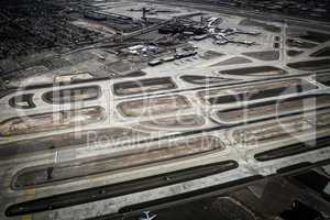 Flughafen und Startbahn von oben, Las Vegas, USA