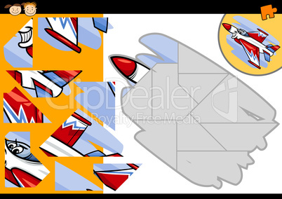 cartoon jet jigsaw puzzle game