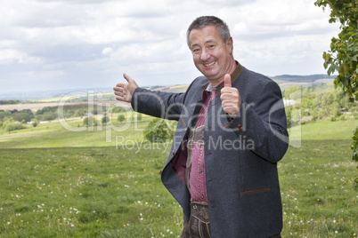 Farmer on his farm