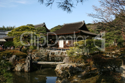 Im Garten des silbernen Tempels, Kyoto, Japan