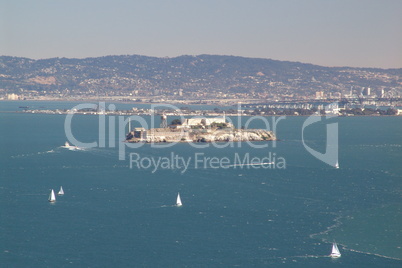 Alcatraz, San Francisco, Insel, Gefängnis, Ruine, Bucht, Ausflug, Segelboote, Meer, Überfahrt, Museum, berühmt, kalifornien, wahrzeichen,