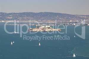 Alcatraz, San Francisco, Insel, Gefängnis, Ruine, Bucht, Ausflug, Segelboote, Meer, Überfahrt, Museum, berühmt, kalifornien, wahrzeichen,