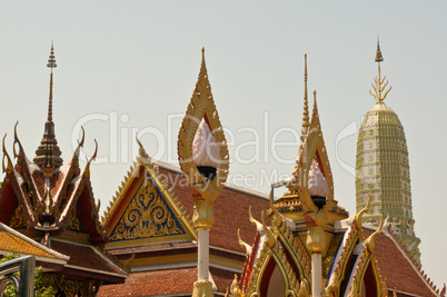 Bangkok, Tempel, Türme, Spitzen, asiatisch, buddhismus, Schrein, hoch, sehenswürdigkeit, beliebt, tourismus, südostasien, thailand, wat, Stadt, architektur, kultur, erleuchtung, heilig, meditation, religion, religiös, ruhe, schrein, zeremonie, sauber, sch