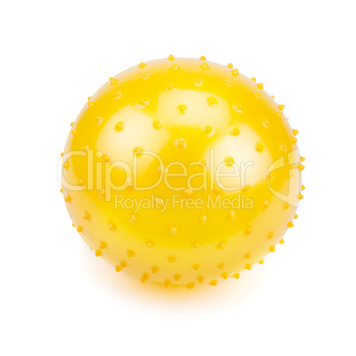 yellow ball isolated on white background