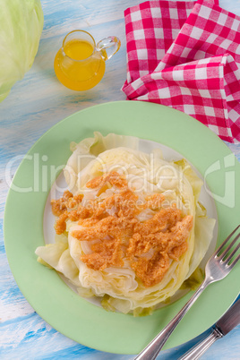 Young stewed cabbage on Irish art