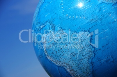 Globus Erdkugel mit Blick auf Südamerika