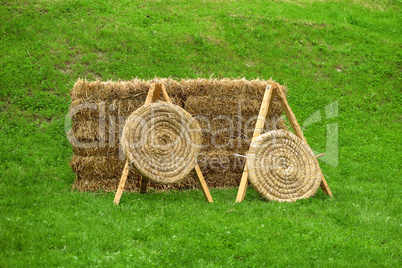 Two targets for practising Archery