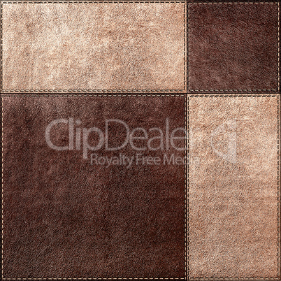 Seamless texture combination of leather squares