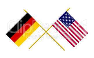 Flags, USA and Germany