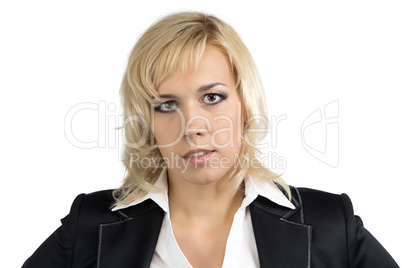 Portrait of businesswoman with blond hair