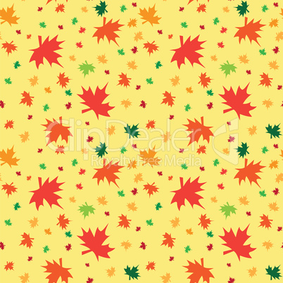 Seamless pattern with autumn leaves