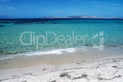 Beautiful crystal clear sea waters of Marmari Beah, Kos - Greece
