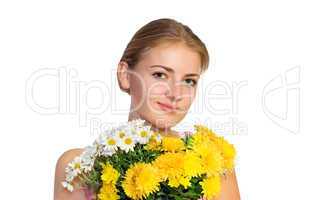 girl with bouquet