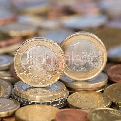 1 Euro Münze aus Österreich Mozart