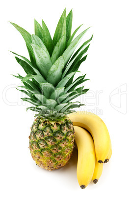 pineapple and bananas