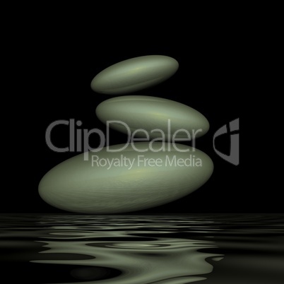 Pebble peace - 3D render