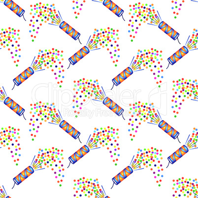 Seamless pattern with christmas crackers