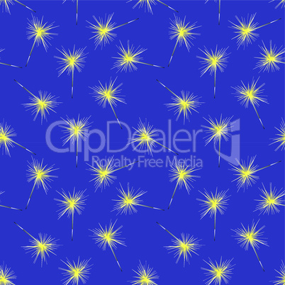 Seamless pattern with christmas sparklers