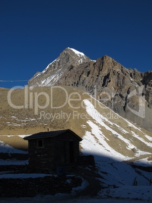 Morning in the Thorung La High Camp