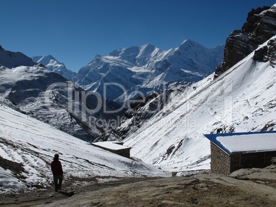 View from Thorung Phedi High Camp