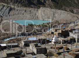 Turquoise Lake Gangapurna.