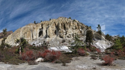 Limestone formations near Manang