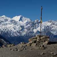 Beautiful snow capped mountains