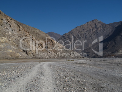 Road from Jomosom to Muktinath