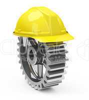 safety helmet and gearwheel
