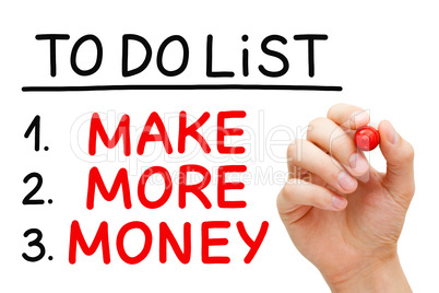 Make More Money To Do List