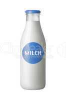 Milch Flasche mit Etikett