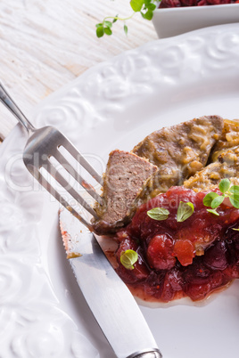 roasted liver with bake potato