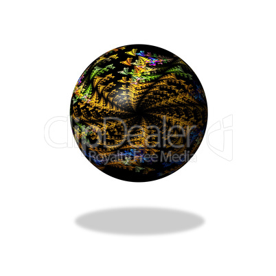 Abstract Dark Fractal Globe