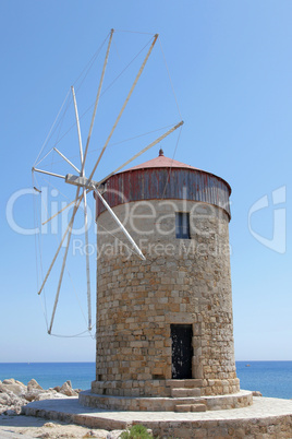 Windmühle auf der Insel Rhodos