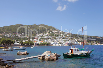 Fischerboote im Hafen von Agia Marina, Leros