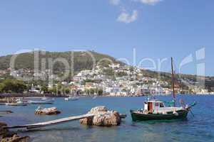 Fischerboote im Hafen von Agia Marina, Leros